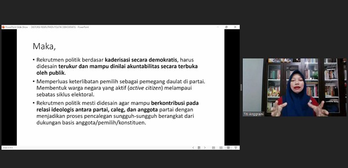 Webinar Partai Perindo dengan Tema Konvensi Rakyat : Jalan Baru Menuju Demokrasi Yang Lebih sehat, Jumat (3/12/2021).