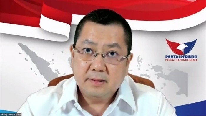 Ketua Umum Partai Perindo Hary Tanoesoedibjo memberikan arahan pada Rapat Kerja Wilayah DPW, DPD dan Anggota DPRD se Jawa Timur Tahun 2021 secara virtual.