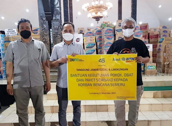 Bantuan tersebut diharapkan dapat meringankan beban para korban di tengah bencana erupsi Gunung Semeru.