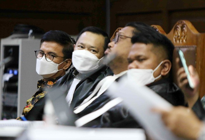 Sidang lanjutan korupsi pengadaan tanah Munjul di Pengadilan Tipikor, Jakarta, Kamis (9/12/2021).