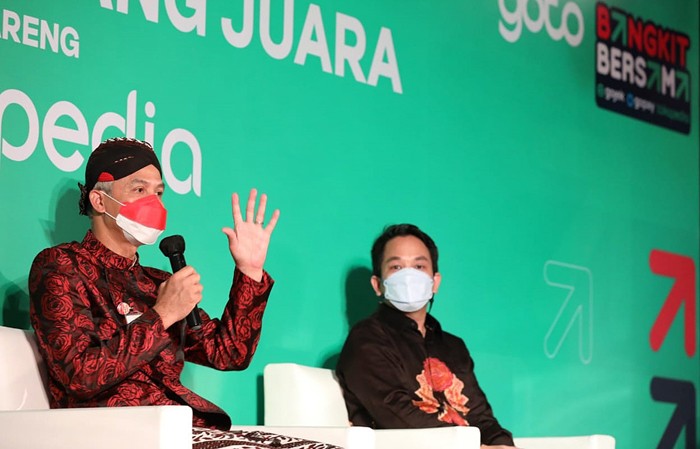 Media Briefing Virtual Bangkit Bersama Jawa Tengah, Yang Lokal Yang Juara, Bareng Tokopedia’ di Semarang, Jawa Tengah, Kamis (9/12/2021).