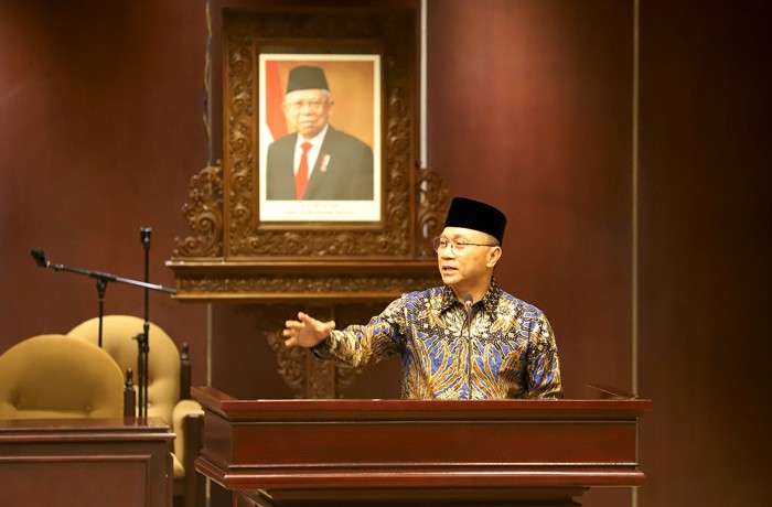 Seminar Nasional Kebangsaan Muballigh Indonesia di Nusantara V, Kompleks Parlemen MPR/DPR-DPD, Senayan, Jakarta, Kamis (9/12/2021).