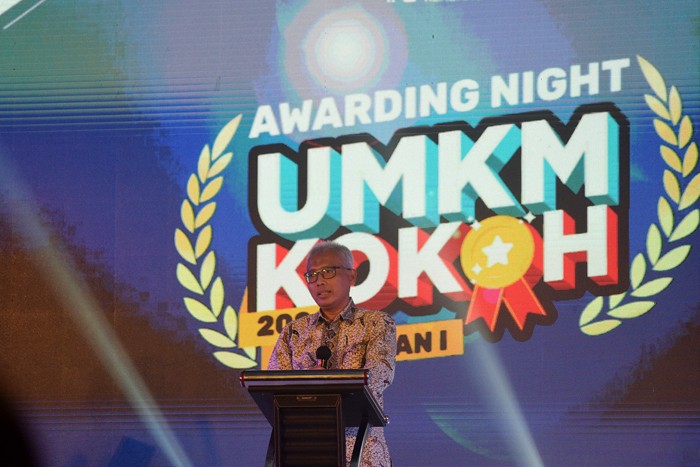 Awarding Night UMKM Kokoh Angkatan 2021 di Semarang, Jawa Tengah, Kamis (9/12/2021) malam.