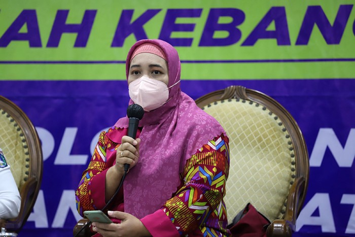 Diskusi Empat Pilar MPR di Media Center, Nusantara III, Kompleks Parlemen MPR/DPR-DPD, Senayan, Jakarta, Senin (13/12/2021).