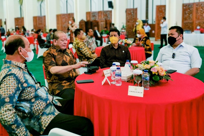 Diskusi Nasional “Urgensi Amandemen UUD 1945 Dalam Rangka Menuju Indonesia Maju” di Jakarta, Senin (13/12/2021).