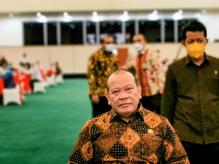 Diskusi Nasional “Urgensi Amandemen UUD 1945 Dalam Rangka Menuju Indonesia Maju” di Jakarta, Senin (13/12/2021).