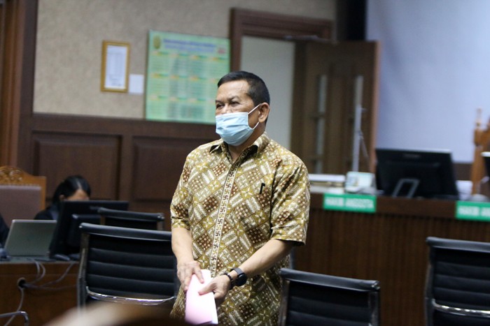 Sidang lanjutan dalam kasus korupsi di PT Asabri di Pengadilan Tipikor, Jakarta, Rabu (15/12/2021).