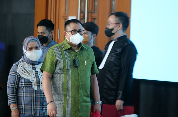Sidang lanjutan dalam kasus korupsi di PT Asabri di Pengadilan Tipikor, Jakarta, Rabu (15/12/2021).