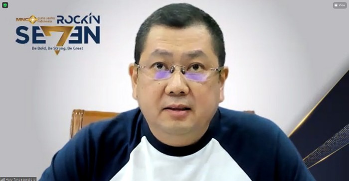Executive Chairman MNC Group Hary Tanoesoedibjo meneghadiri Perayaan HUT Ke-7 PT MNC Guna Usaha Indonesia secara virtual, Rabu (15/12/2021).
