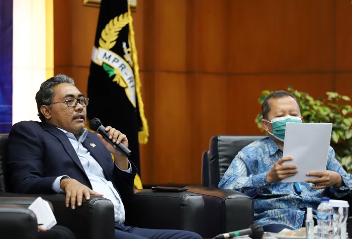 Forum Tematik Badan Koordinasi Kehumasan (BAKOHUMAS) di ruang Delegasi, Nusantara IV, Kompleks Parlemen MPR/DPR-DPD, Senayan, Jakarta, Kamis (16/12/2021).