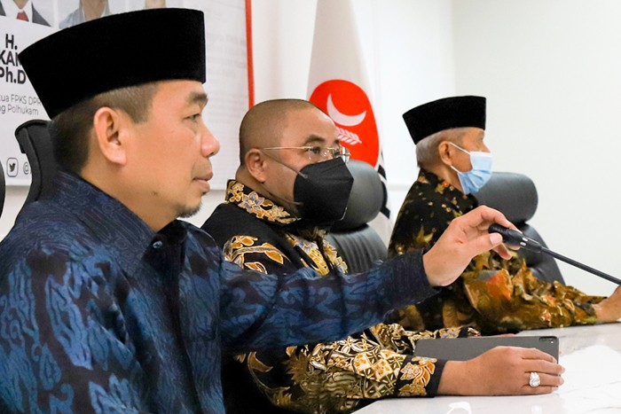 Evaluasi akhir tahun Fraksi tahun 2021 di Jakarta, Selasa (28/12/2021).