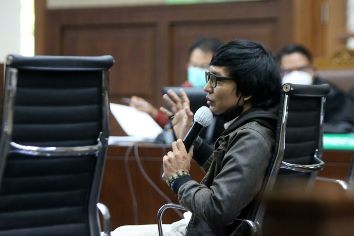 Terdakwa Mantan Wakil ketua DPR RI Azis Syamsuddin menjalani sidang lanjutan di Pengadilan Tipikor, Jakarta, Kamis (30/12/2021).