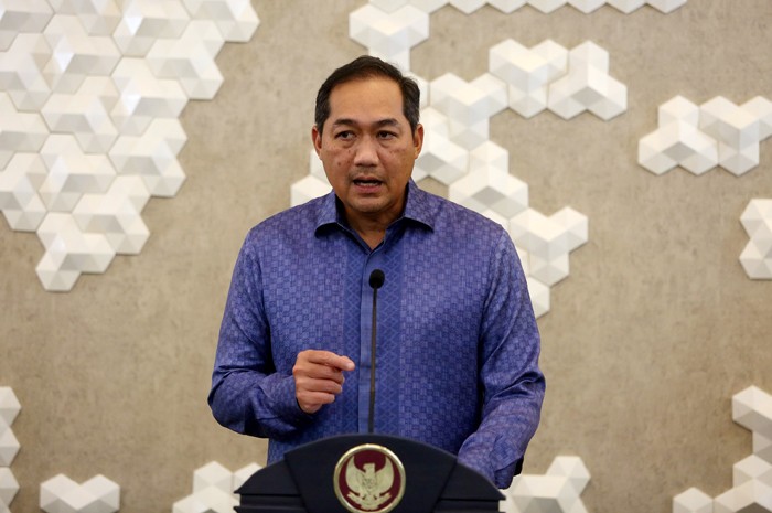 Keterangan pers terkait kebijakan pemerintah tentang harga minyak goreng di Jakarta, Rabu (5/1/2022).