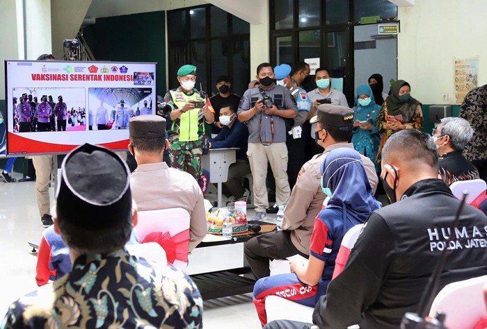 Guna mendukung program vaksinasi covid-19 untuk anak, Polda Jateng terus mengakselerasi kegiatan tersebut melalui program Vaksinasi Merdeka.