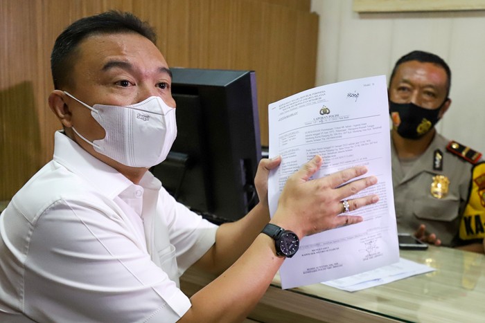 Wakil Ketua DPR Sufmi Dasco Ahmad mengunjungi Polsek Setiabudi untuk mengecek terkait adanya informasi tindak pidana seksual terhadap anak berusia 9 tahun.