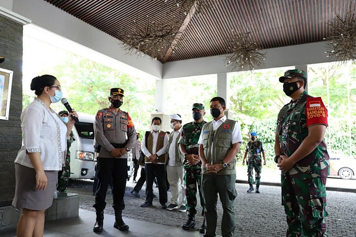 Kepala BNPB Letnan Jenderal Suharyanto meninjau dua lokasi karantina yang diperuntukan bagi pelaku perjalanan luar negeri (PPLN) di Bali.