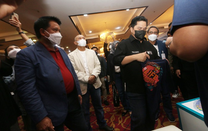 Peluncuran program Talenta Wirausaha BSI di gedung Smesco, Jakarta, Rabu (19/1/2022).