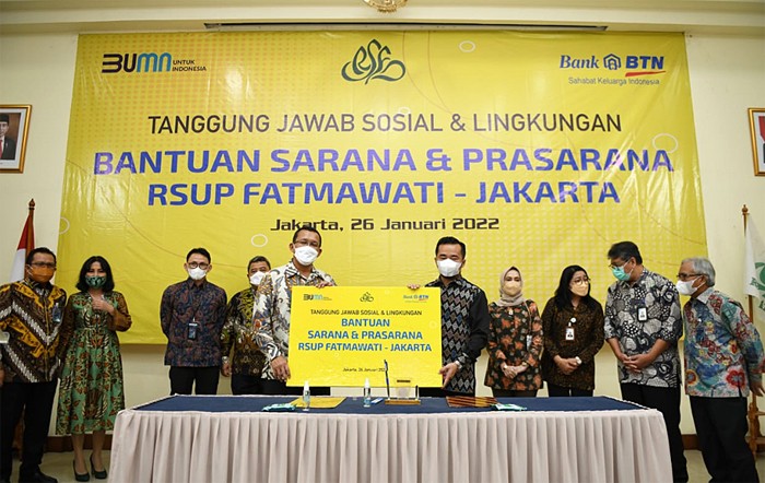 Selain memberikan bantuan TJSL, Bank BTN siap memberikan layanan jasa perbankan kepada Rumah Sakit Fatmawati.