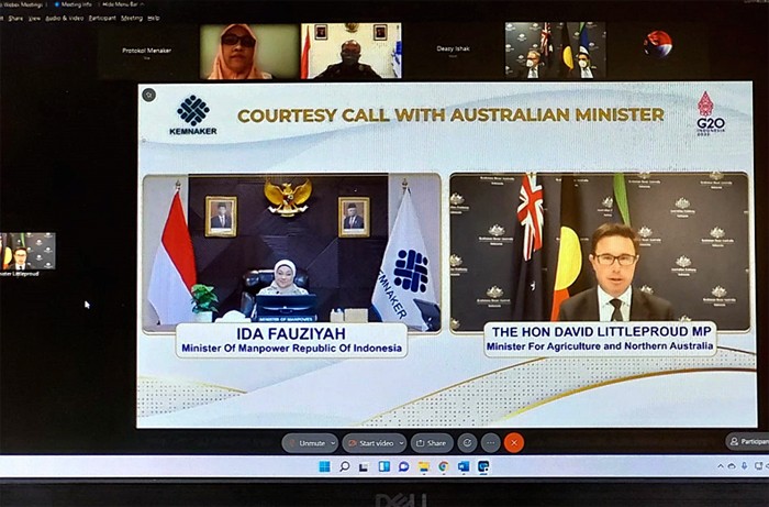 Pertemuan ini membahas kerja sama Australian Agriculture Visa (visa khusus bagi pekerja pertanian Australia).