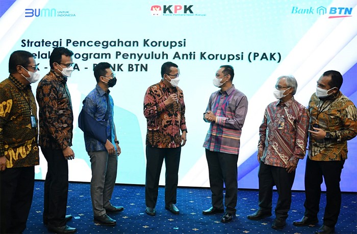 Sosialisasi pencegahan korupsi dengan tema “Strategi Pencegahan Korupsi Melalui Program Penyuluh Antikorupsi (PAK) bersama KPK, IIKPA dan Bank BTN”.
