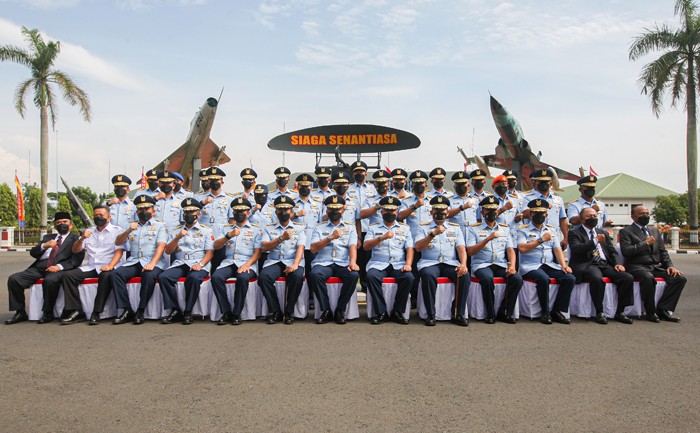 Kepala Staf Angkatan Udara Marsekal TNI Fadjar Prasetyo saat menjadi inspektur upacara peresmian Komando Operasi Udara Nasional (Koopsudnas).