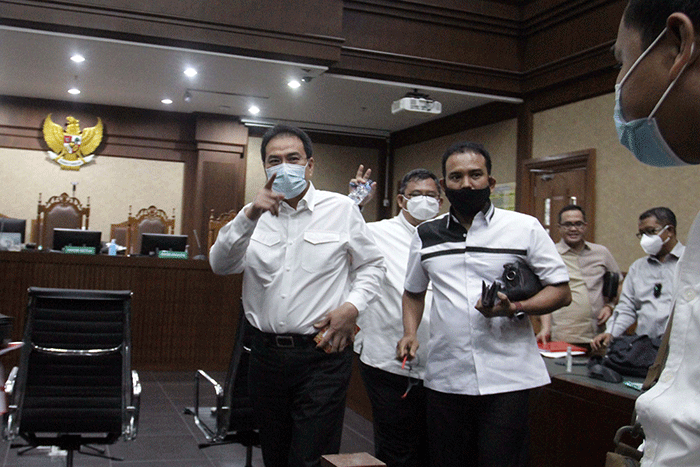 Terdakwa mantan Wakil Ketua DPR Azis Syamsuddin, menjalani sidang lanjutan dengan agenda pembacaan nota pembelaan alias pledoi, di Pengadilan Tipikor.