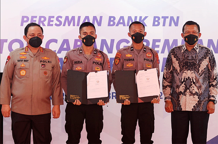 Peresmian pembukaan Kantor Cabang Pembantu di Mabes Polri, Jakarta, Kamis (3/2/2022).