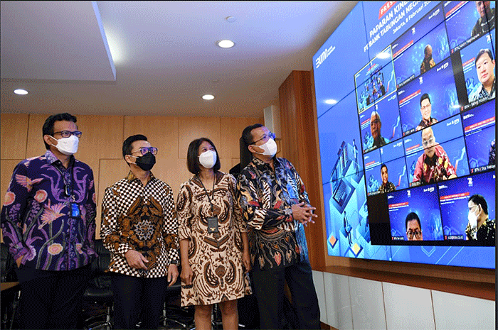 Pemaparan kinerja perseroan tahun 2021 di Jakarta, Selasa (8/2/2022).
