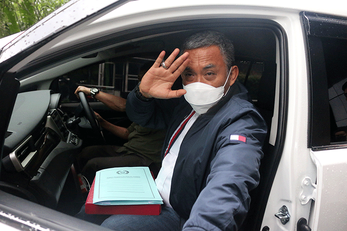 Ketua DPRD DKI Jakarta Prasetyo Edi Marsudi, menjalani pemeriksaan di Gedung KPK Merah Putih, Jakarta, Selasa (8/2/2022).