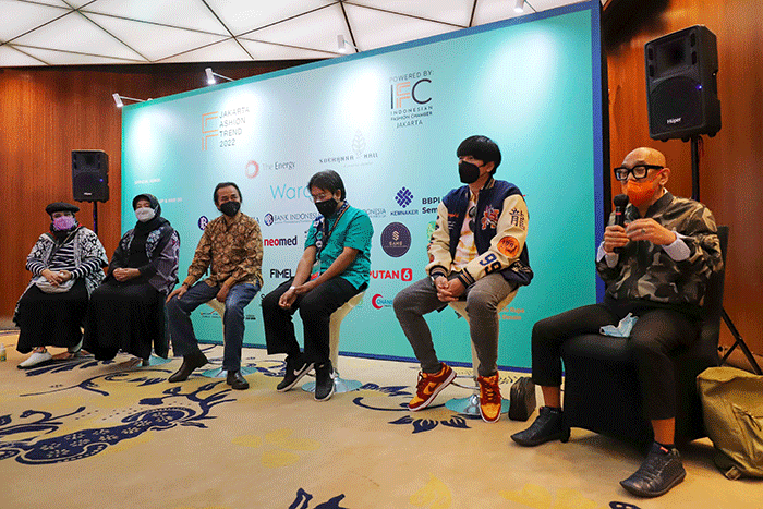Konferensi pers Jakarta Fashion Trend 2022 di Jakarta, Rabu (9/2/2022).