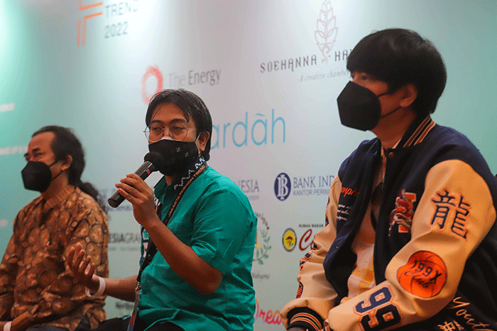 Konferensi pers Jakarta Fashion Trend 2022 di Jakarta, Rabu (9/2/2022).