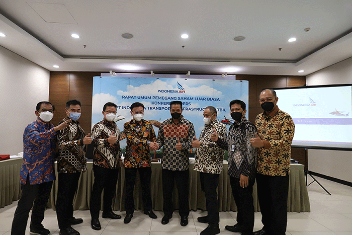 Rapat Umum Pemegang Saham Luar Biasa (RUPSLB) di Gedung Inews lantai 3, Jakarta Pusat, Kamis (10/2/2022).