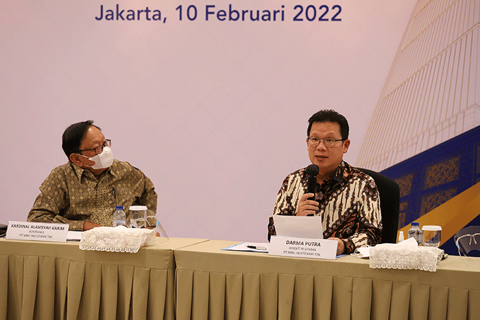 Rapat Umum Pemegang Saham Luar Biasa (RUPSLB) di Gedung Inews lantai 3, Jakarta Pusat, Kamis (10/2/2022).