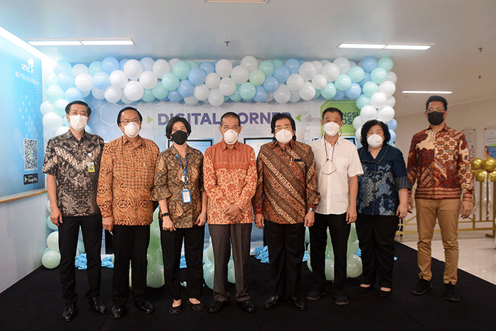 Peresmian Contact Center dan Digital Corner di Gedung Cattleya Lantai 1 RS Telogorejo Semarang, Jawa Tengah, Senin (14/2/2022).