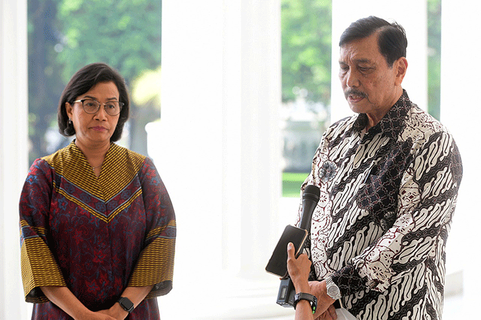 Presiden Joko Widodo menerima sejumlah pimpinan Bank Dunia di Istana Merdeka, Jakarta, Rabu (16/2/2022).