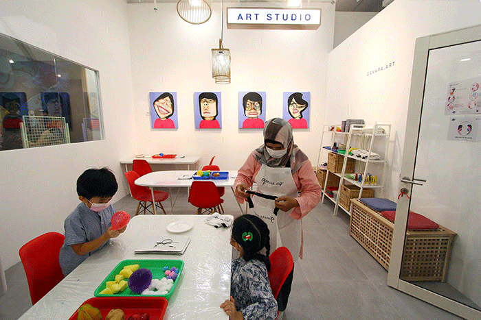 Grand Opening Ganara Art di HUBlife Jakarta, Rabu (16/2/2022).