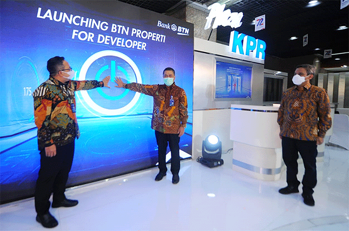 Peluncuran aplikasi BTN Properti for Developer di Jakarta, Selasa (22/2/2022).