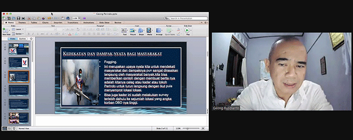 Pelatihan Public Speaking dan Pemberitaan Partai Perindo yang diselenggarakan secara Virtual, Jumat (25/2/2022).
