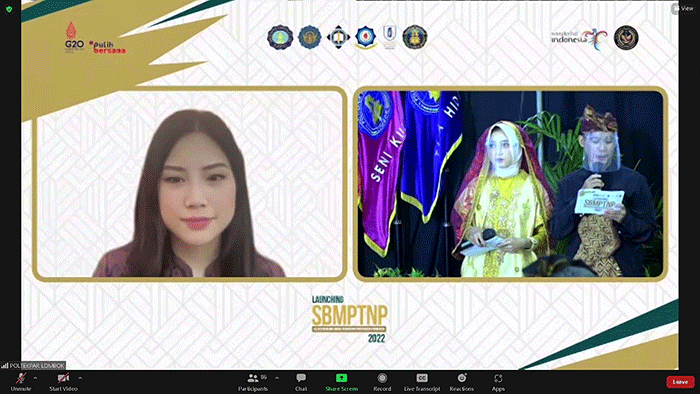 Kemenparekraf/Badan Pariwisata dan Ekonomi Kreatif (Baparekraf) resmi meluncurkan Seleksi Bersama Masuk Perguruan Tinggi Negeri Pariwisata (SBMPTNP) 2022.