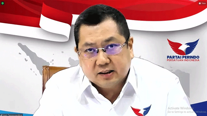 Ketua Umum DPP Partai Perindo Hary Tanoesoedibjo memberikan arahan didepan ratusan kader dalam Rapat Kerja Wilayah Partai Perindo Provinsi Papua.