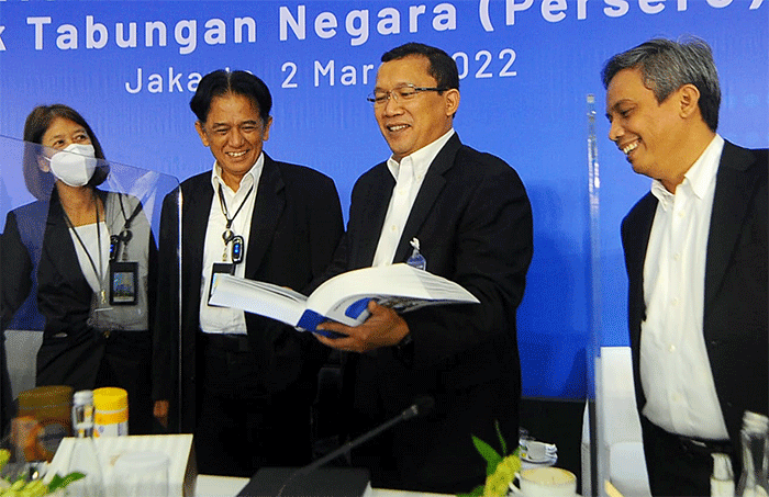 Rapat Umum Pemegang Saham Tahunan (RUPST) Bank BTN di Jakarta, Rabu (2/3/2022).