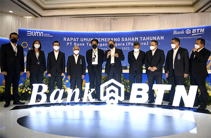 Rapat Umum Pemegang Saham Tahunan (RUPST) Bank BTN di Jakarta, Rabu (2/3/2022).