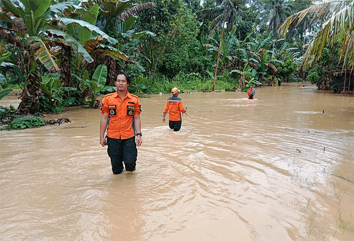 Banjir yang terjadi pada beberapa desa di Kabupaten Balangan, Provinsi Kalimantan Selatan, berangsur surut pada siang tadi, Kamis (3/3).