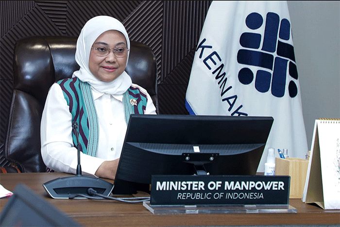 Menaker Ida Fauziyah, meminta kandidat Direktur Jenderal ILO, Muriel Penicaud, agar mendukung strategi prioritas pembangunan ketenagakerjaan Indonesia.