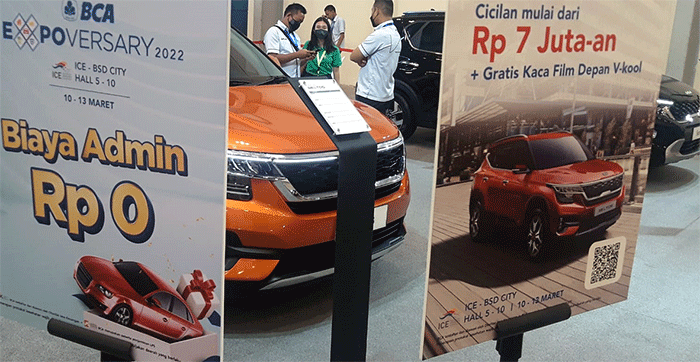 BCA Expoversary 2022 di Indonesia Convention Exhibition (ICE) BSD, Kamis (10/3/2022).