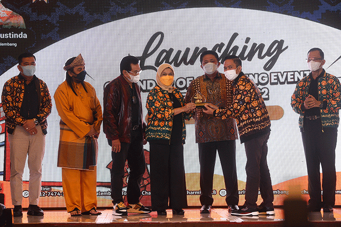 Peluncuran Calendar of Charming Events Palembang 2022 di Hotel The Zuri, Palembang, Kamis (10/3/2022).
