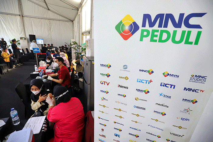 MNC Peduli kembali menghadirkan sentra vaksinasi booster di MNC Studios, Kebon Jeruk, Jakarta, Jumat (11/3/2022).
