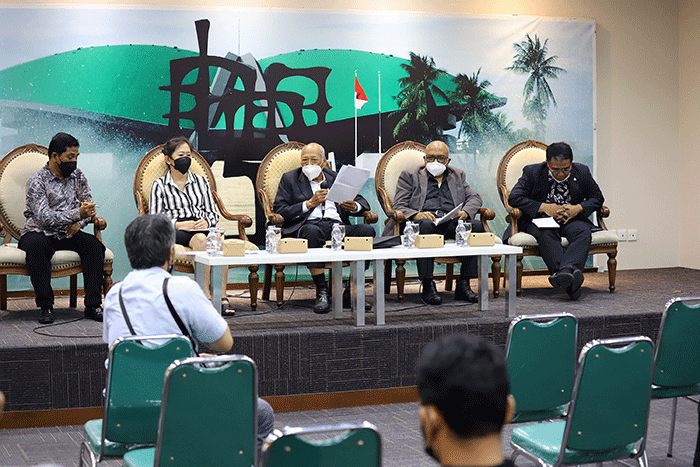 Diskusi Forum Legislasi di Nusantara Ill, Kompleks Parlemen MPR/DPR-DPD Senayan, Jakarta, Selasa (15/3/2022).