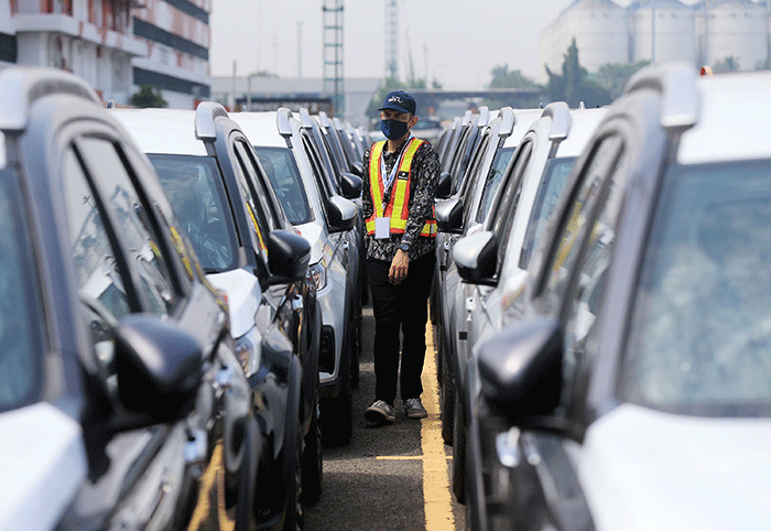 Pelepasan ekspor All New Honda BR-V di Pelabuhan Tanjung Priok, Jakarta, Rabu (16/3/2022).