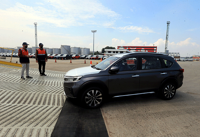 Pelepasan ekspor All New Honda BR-V di Pelabuhan Tanjung Priok, Jakarta, Rabu (16/3/2022).